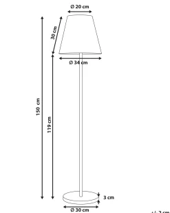 Lampa ogrodowa stojąca solarna LED FONESCA Z pilotem Biały