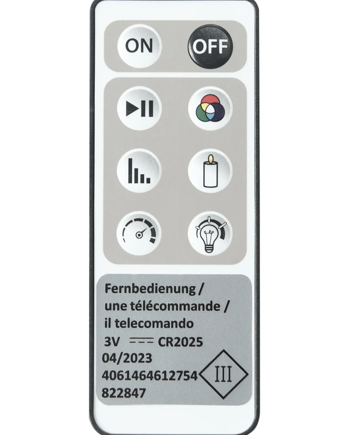 Lampa ogrodowa stojąca solarna LED FONESCA Z pilotem Biały