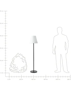 Lampa ogrodowa stojąca solarna LED FONESCA Z pilotem Biały