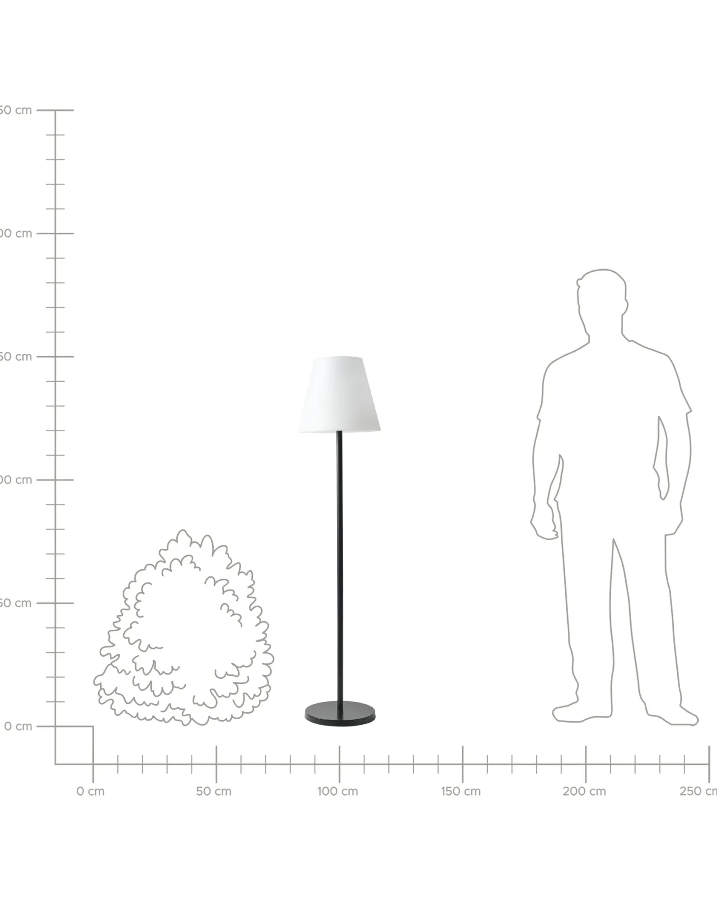 Lampa ogrodowa stojąca solarna LED FONESCA Z pilotem Biały