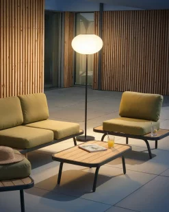 Lampa ogrodowa stojąca solarna LED LUMBE Czarny