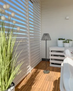 Lampa ogrodowa stojąca solarna LED LUETE Szary