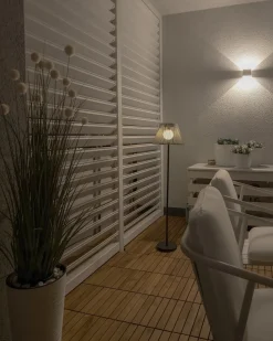 Lampa ogrodowa stojąca solarna LED LUETE Szary