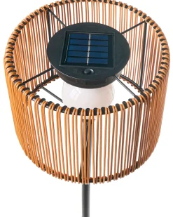 Lampa ogrodowa stojąca solarna LED LUENA Brązowy