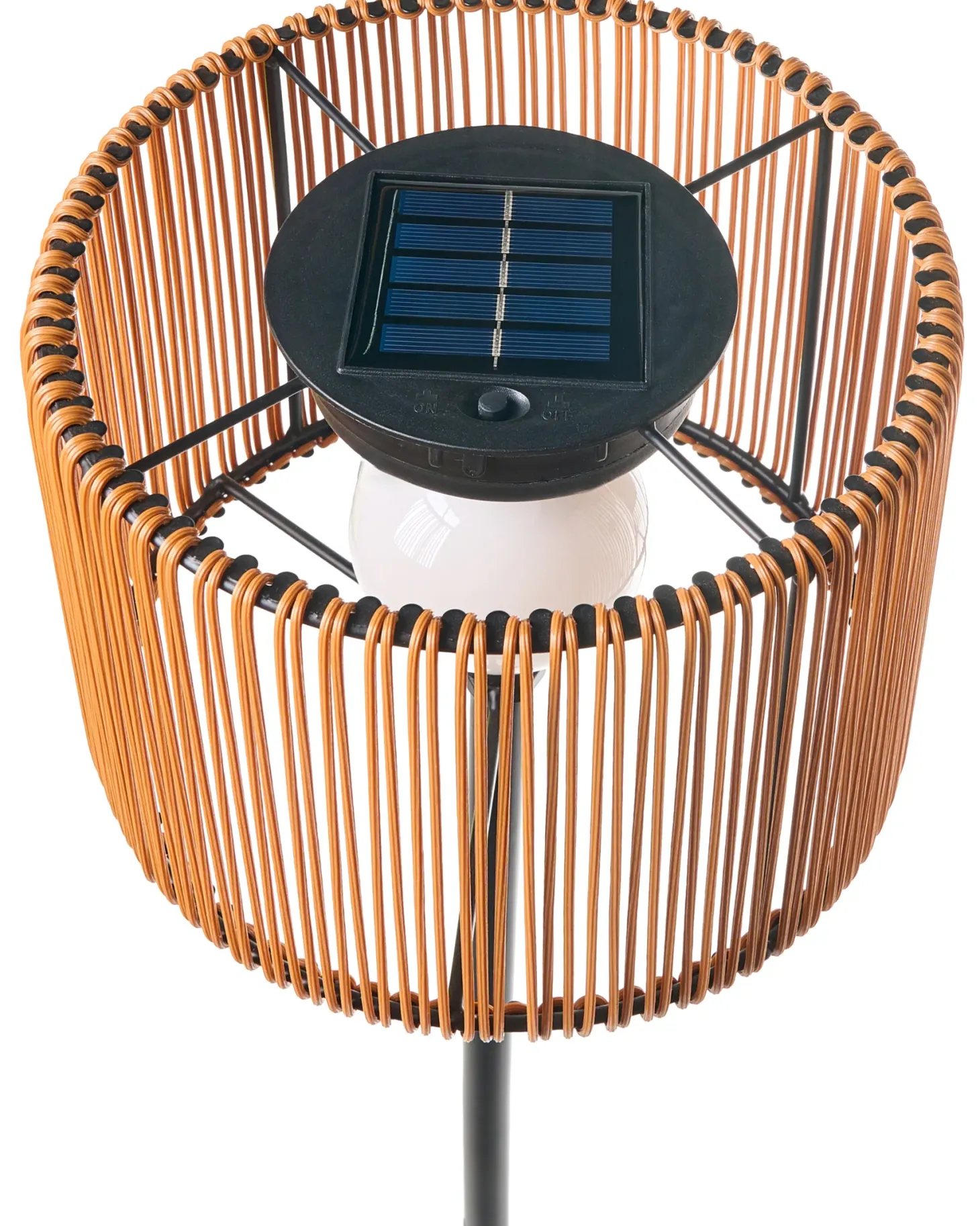 Lampa ogrodowa stojąca solarna LED LUENA Brązowy