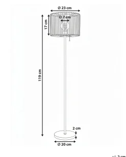 Lampa ogrodowa stojąca solarna LED LUENA Brązowy
