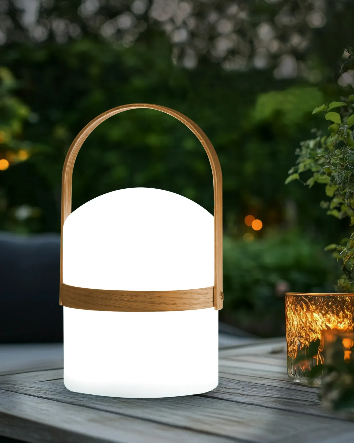 Lampa ogrodowa stołowa LED ESTERO Z pilotem Biały