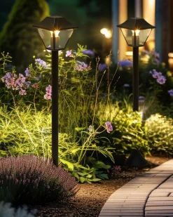 Lampa ogrodowa słupek GOSABA Czarny