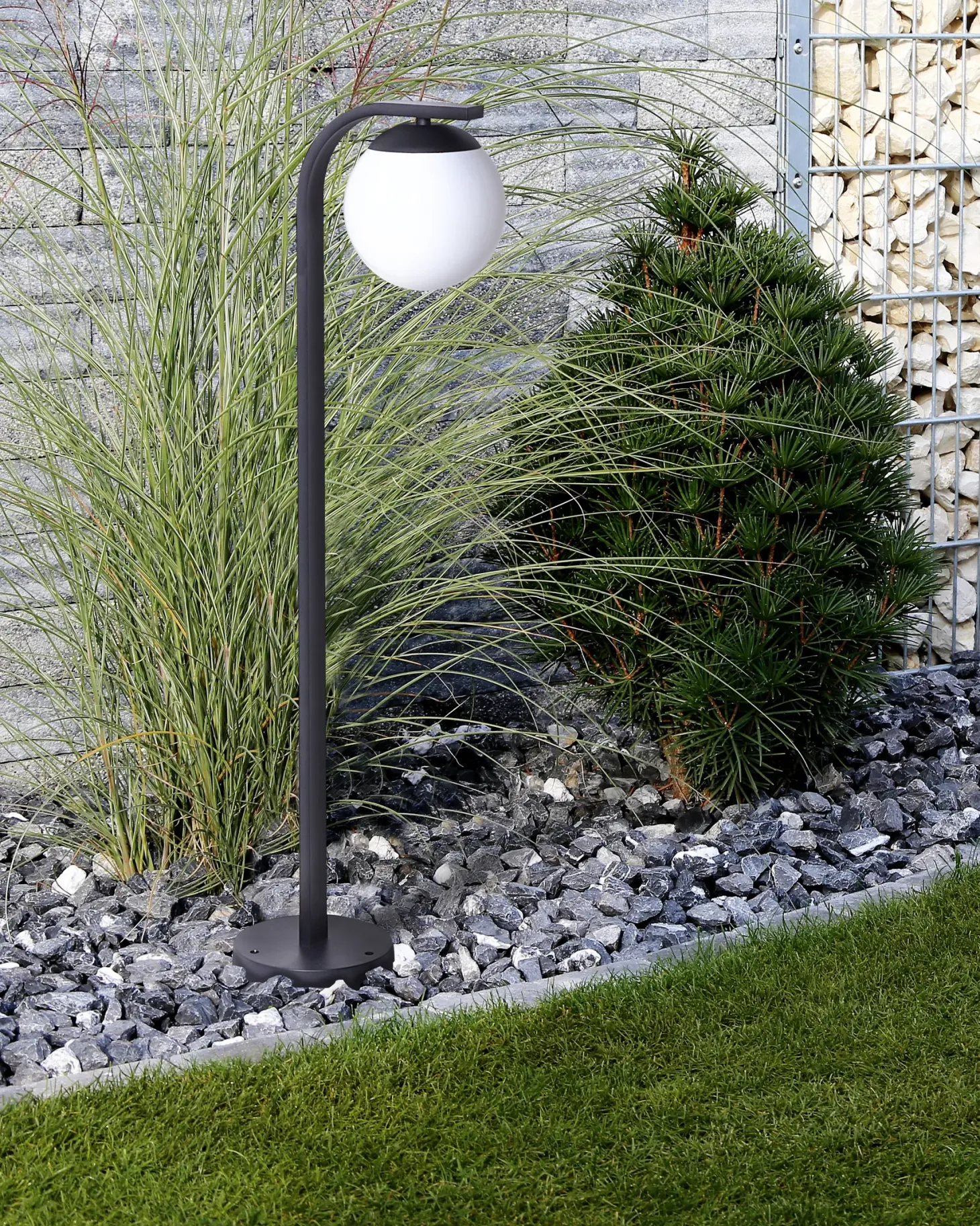 Lampa ogrodowa słupek KULSI Czarny