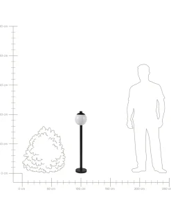 Lampa ogrodowa słupek KULSI Czarny