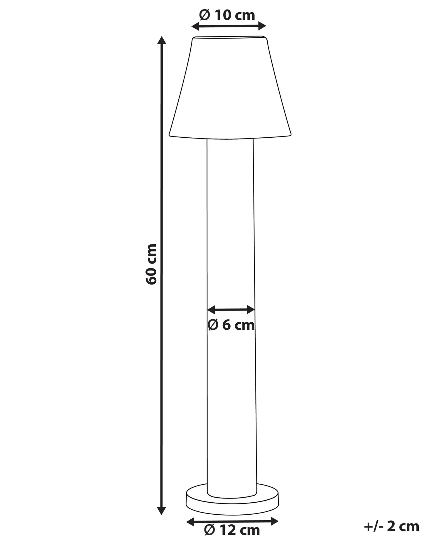 Lampa ogrodowa słupek LED HOLMES Czarny