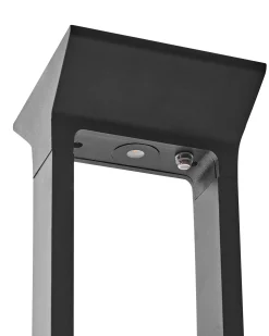 Lampa ogrodowa słupek solarna LED MALDEN Z czujnikiem ruchu Czarny
