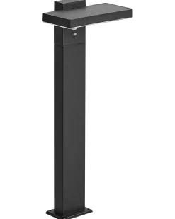 Lampa ogrodowa słupek solarna LED POPLAR Z czujnikiem ruchu Czarny