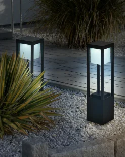 Lampa ogrodowa słupek solarna LED LOON Czarny