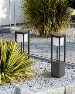 Lampa ogrodowa słupek solarna LED LOON Czarny