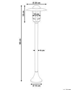 Lampa ogrodowa słupek TIZU Czarny