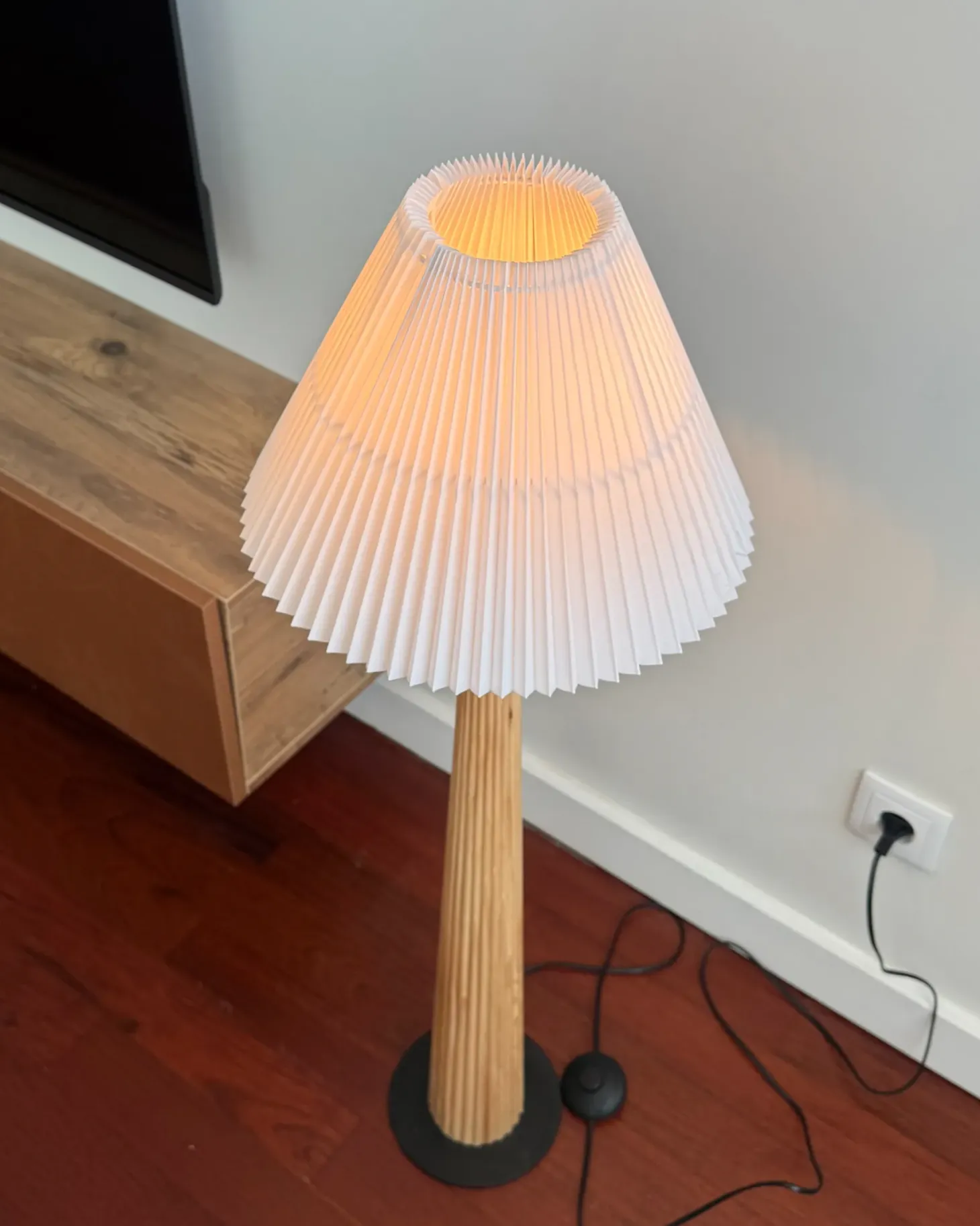 Lampa podłogowa ALIGIDE Drewno Naturalny