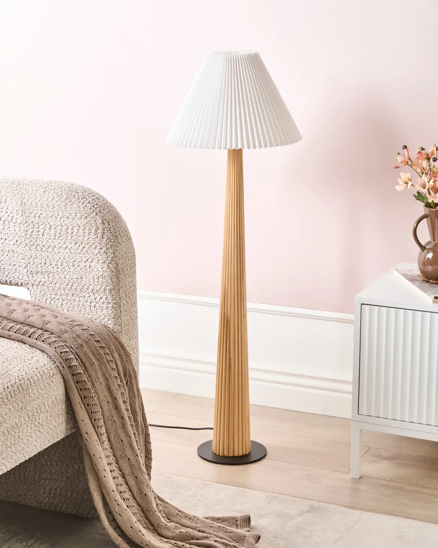 Lampa podłogowa ALIGIDE Drewno Naturalny