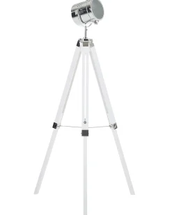 Lampa podłogowa ALZETTE Drewno sosnowe Biały