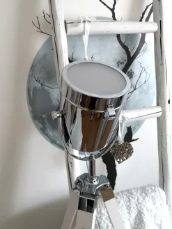 Lampa podłogowa ALZETTE Drewno sosnowe Biały