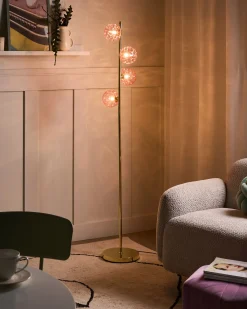 Lampa podłogowa ANADYR Szkło Różowy