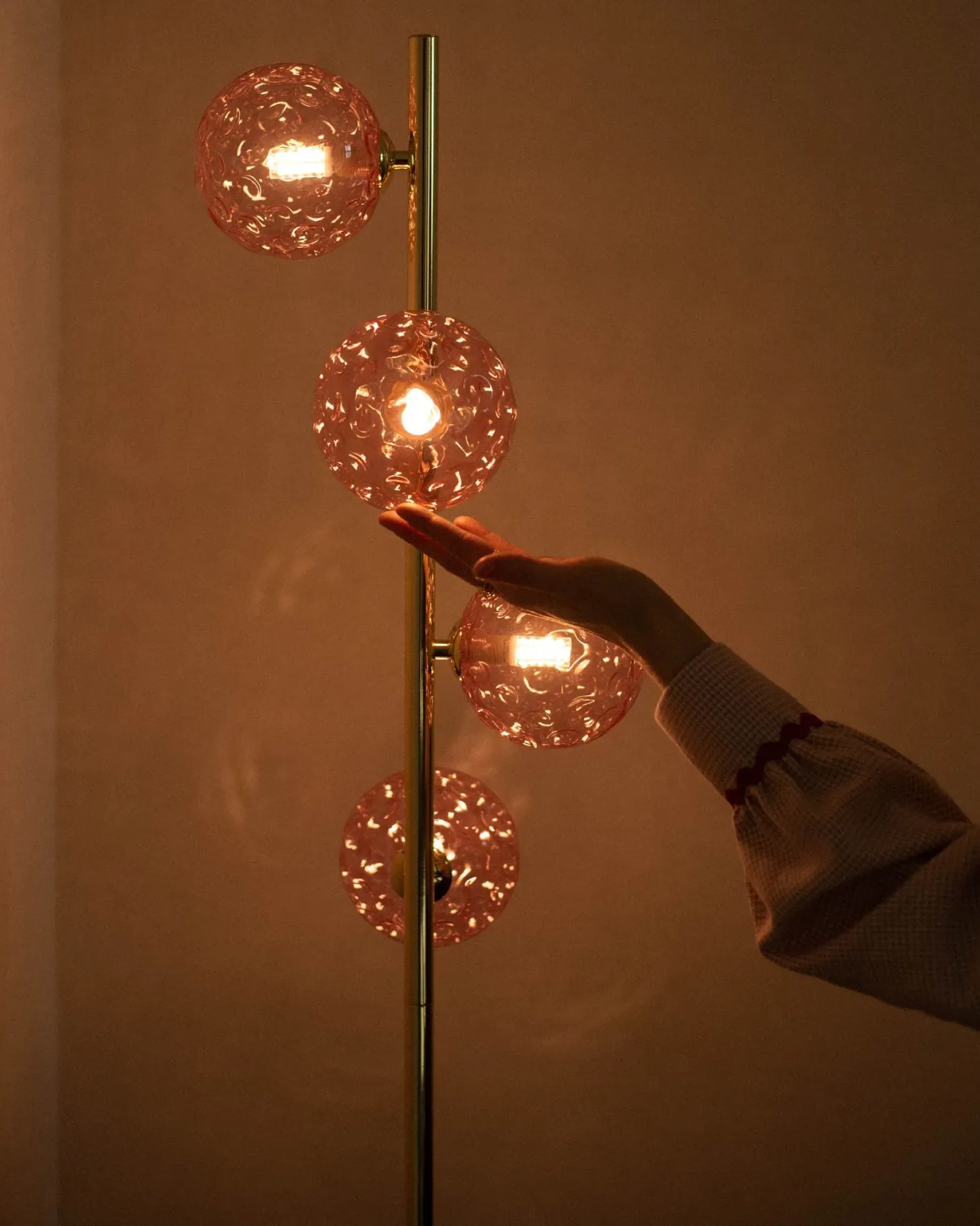 Lampa podłogowa ANADYR Szkło Różowy