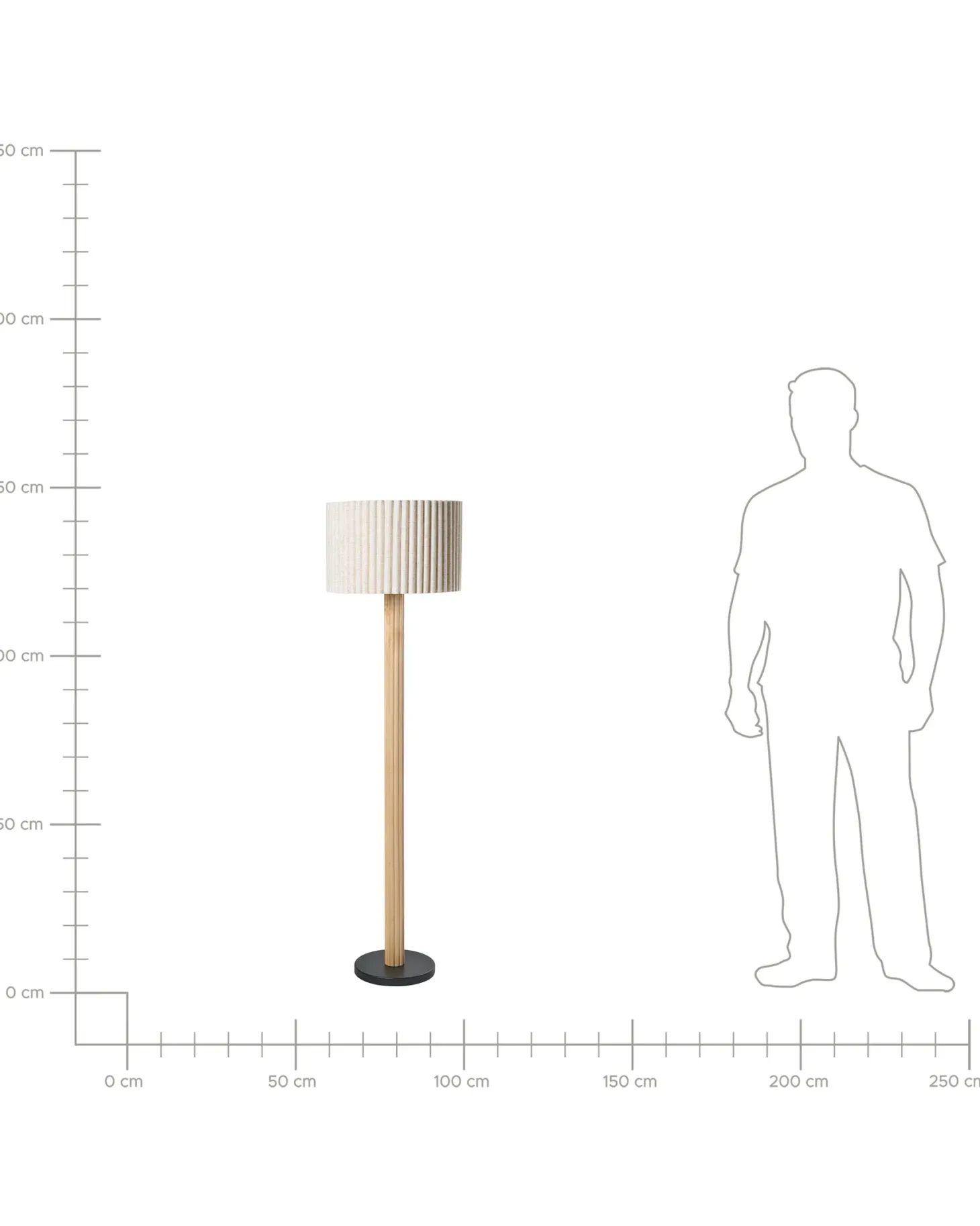 Lampa podłogowa BELESSA Len Jasnobeżowy