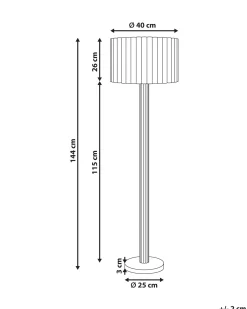 Lampa podłogowa BELESSA Len Jasnobeżowy