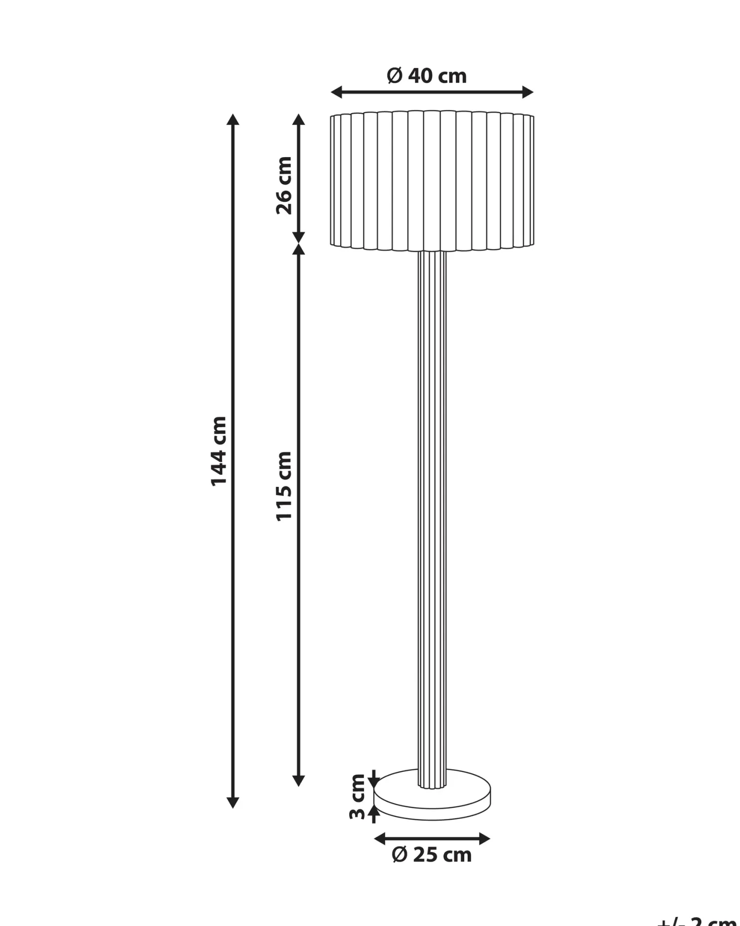 Lampa podłogowa BELESSA Len Jasnobeżowy