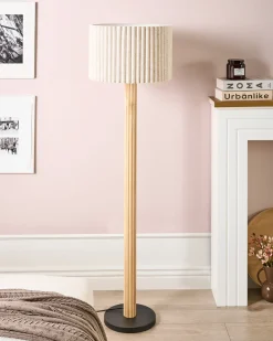 Lampa podłogowa BELESSA Len Jasnobeżowy