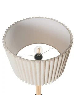 Lampa podłogowa BELESSA Len Jasnobeżowy