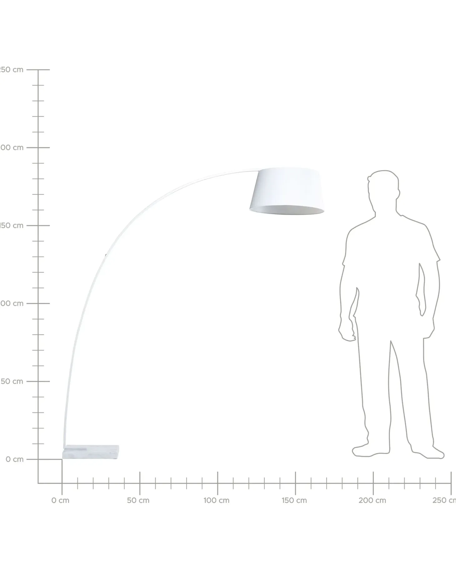 Lampa podłogowa BENUE Metal Biały