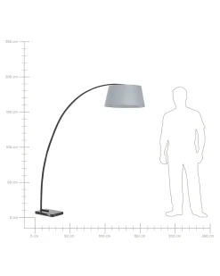 Lampa podłogowa BENUE Metal Szary