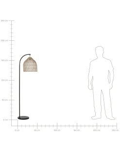 Lampa podłogowa BERNICA Rattan Naturalny
