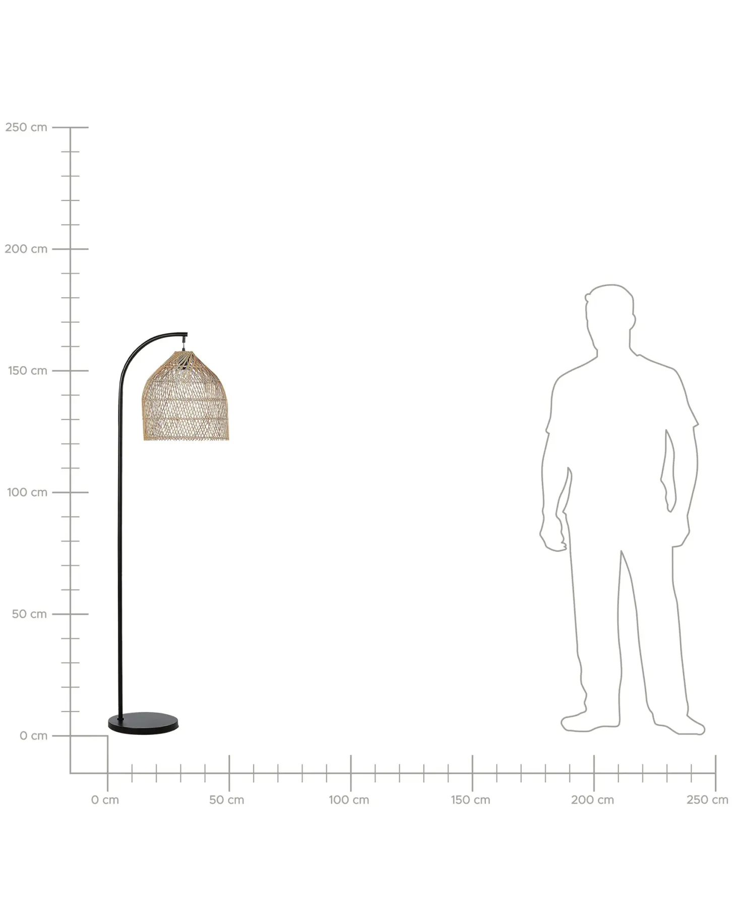 Lampa podłogowa BERNICA Rattan Naturalny