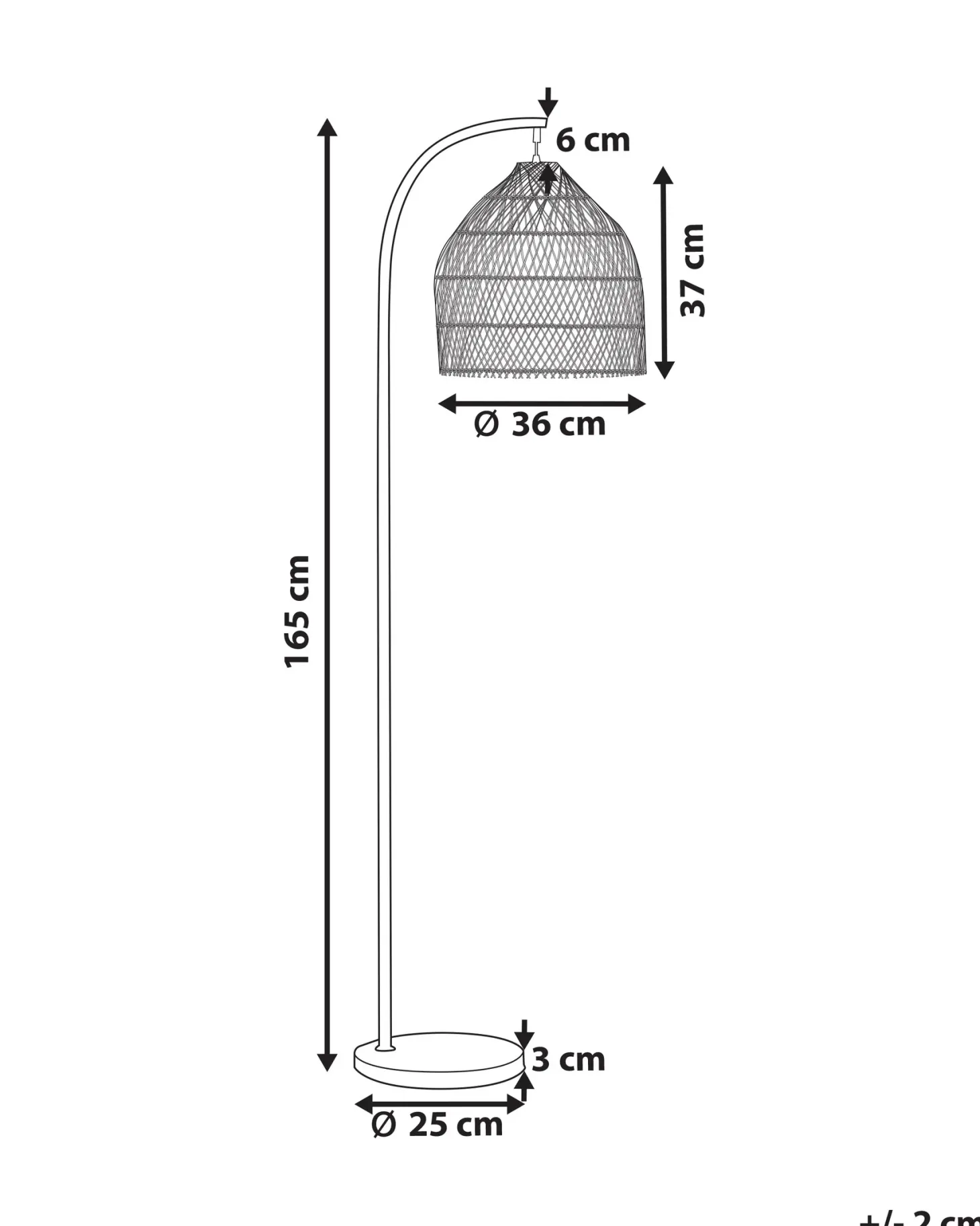 Lampa podłogowa BERNICA Rattan Naturalny