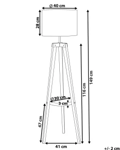 Lampa podłogowa BLUFF Drewno sosnowe Biały