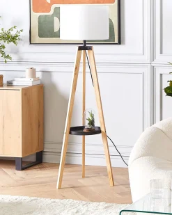 Lampa podłogowa BLUFF Drewno sosnowe Biały