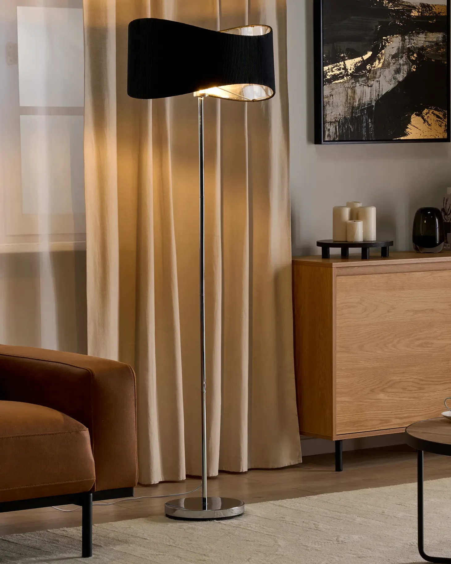 Lampa podłogowa CALVILLO Metal Srebrny