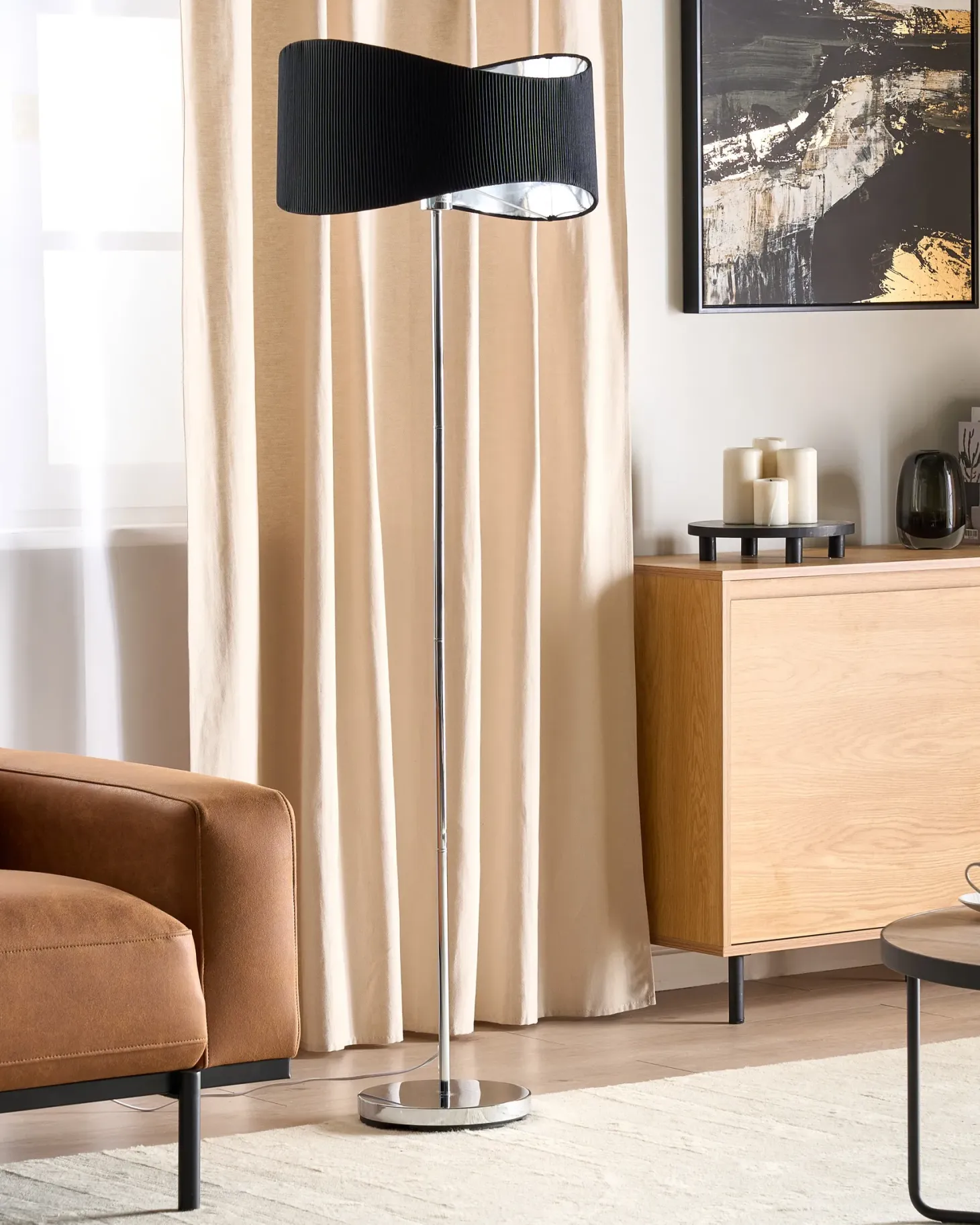 Lampa podłogowa CALVILLO Metal Srebrny