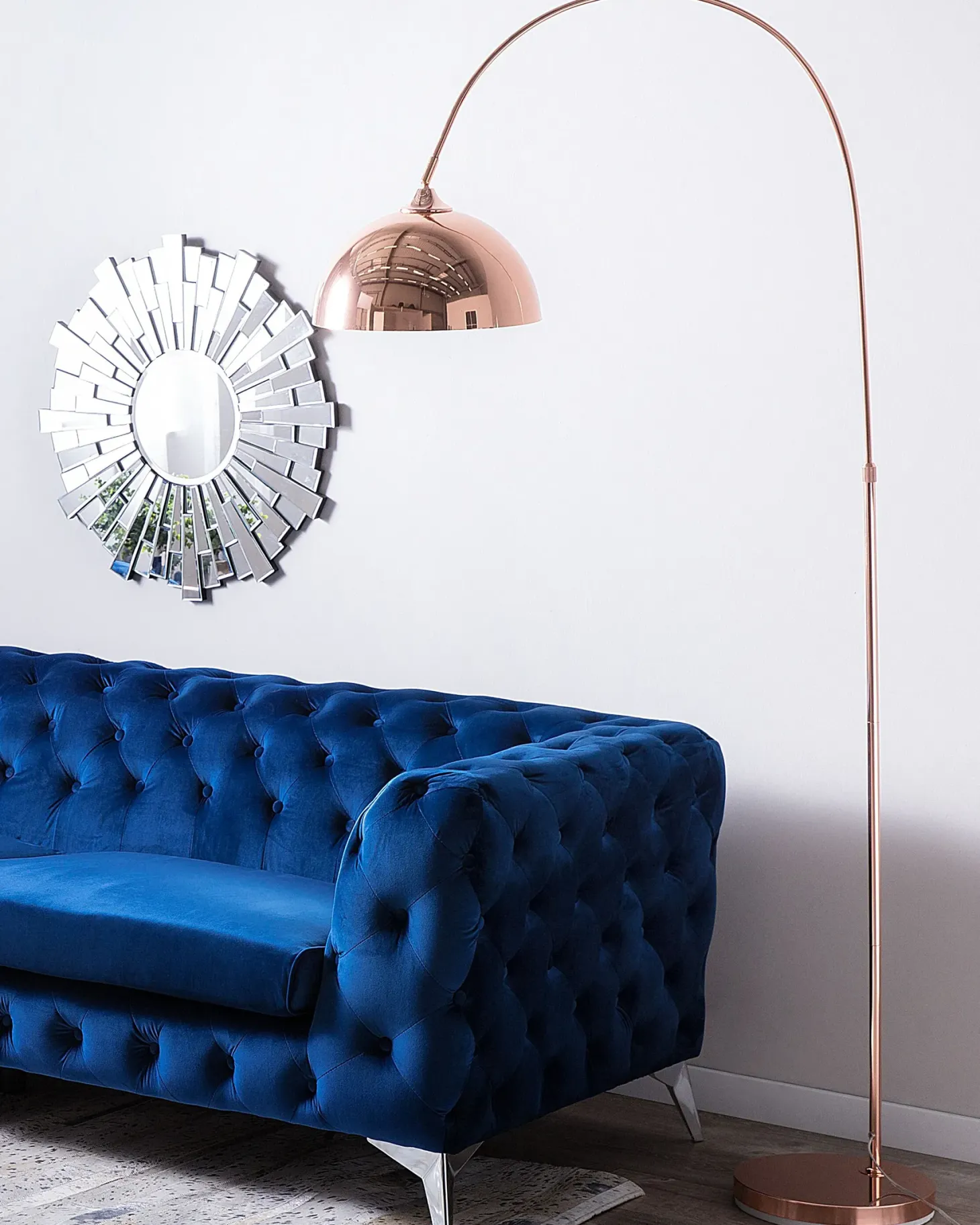 Lampa podłogowa CANDELLA Metal Miedziany