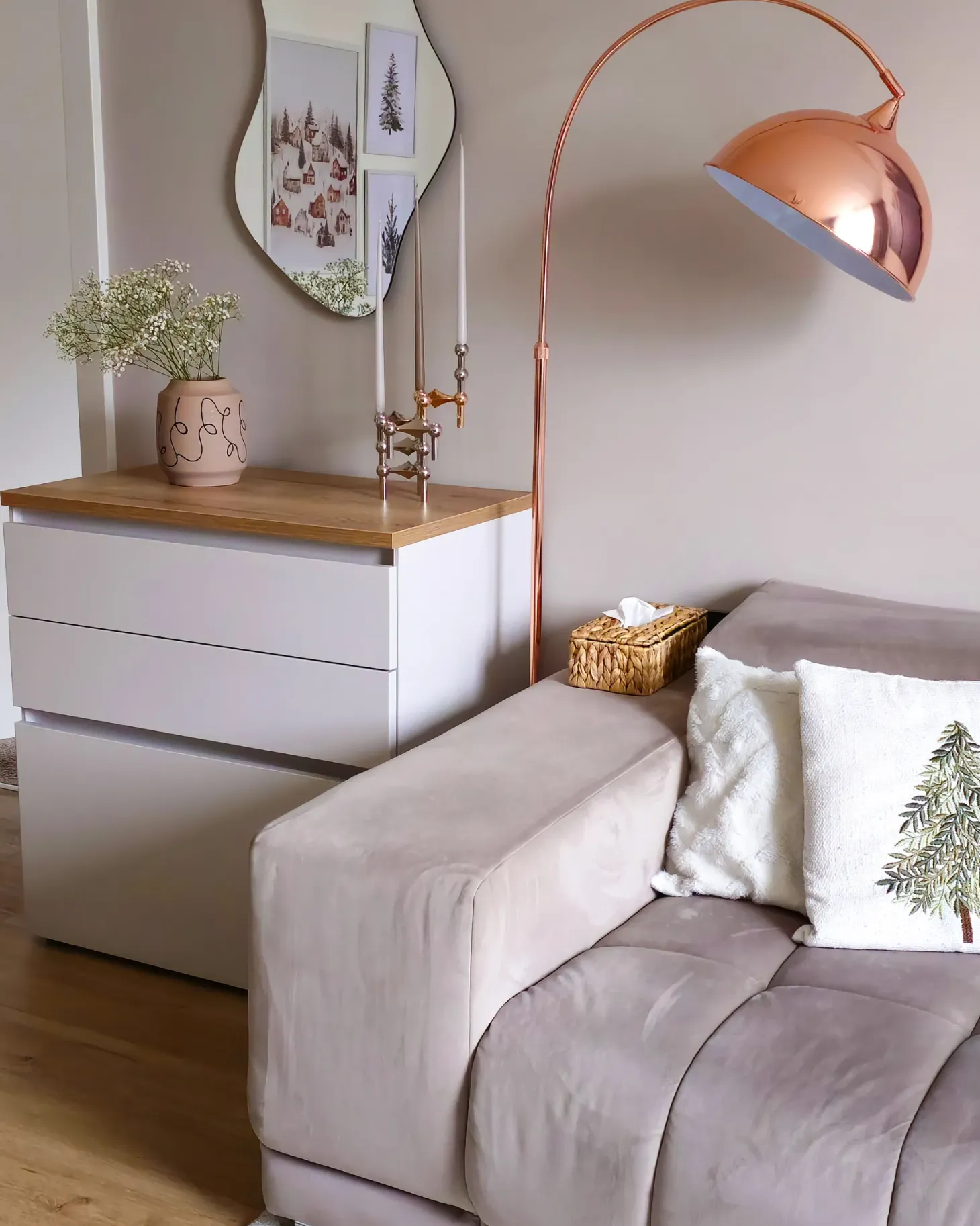 Lampa podłogowa CANDELLA Metal Miedziany