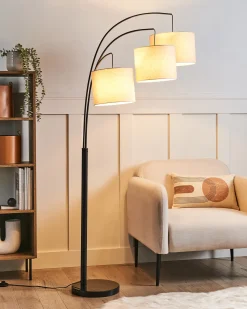 Lampa podłogowa CARONI Len Beżowy