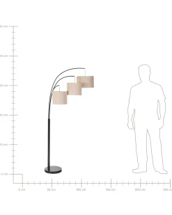 Lampa podłogowa CARONI Len Beżowy