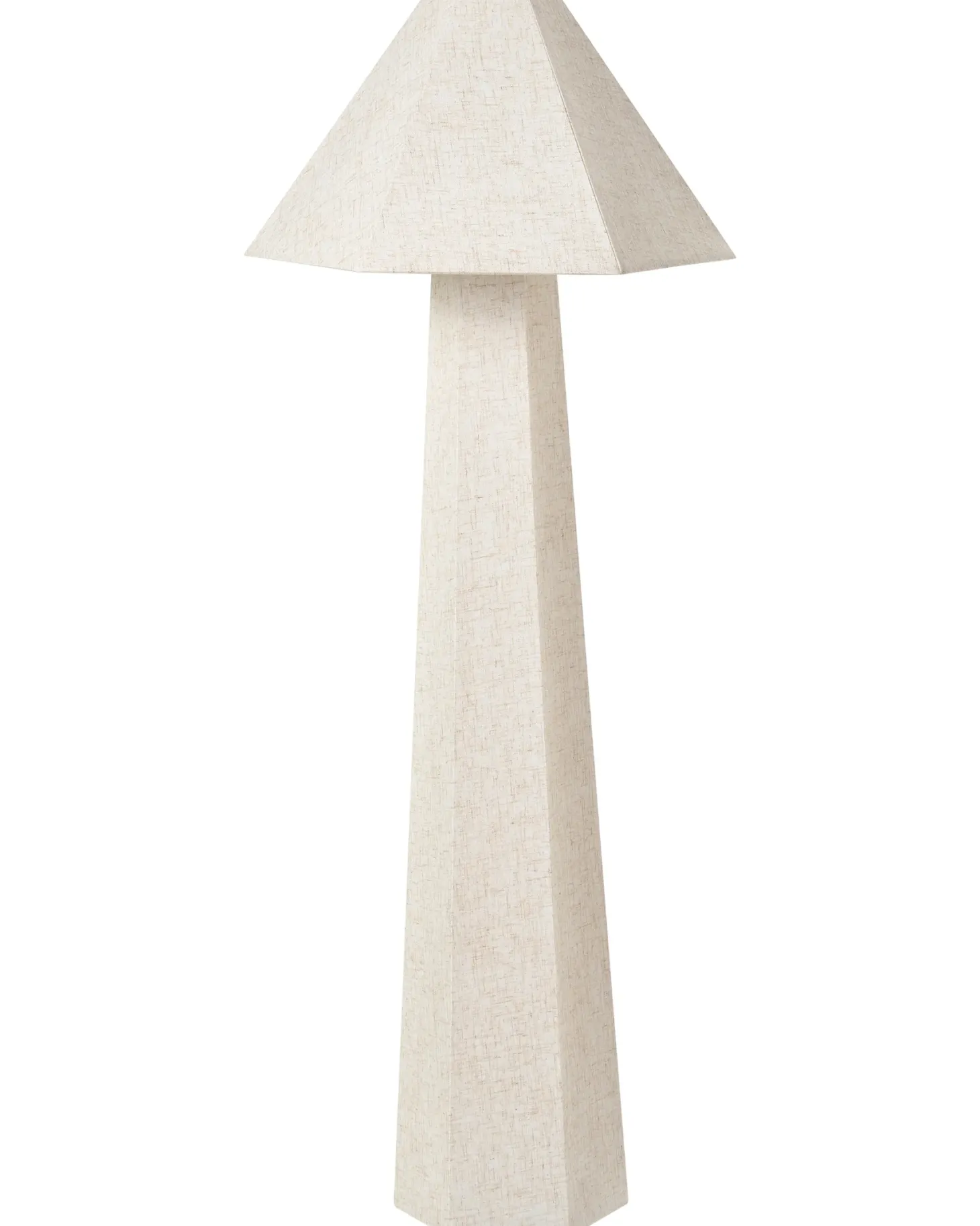Lampa podłogowa DEMBI Len syntetyczny Jasnobeżowy
