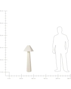 Lampa podłogowa DEMBI Len syntetyczny Jasnobeżowy