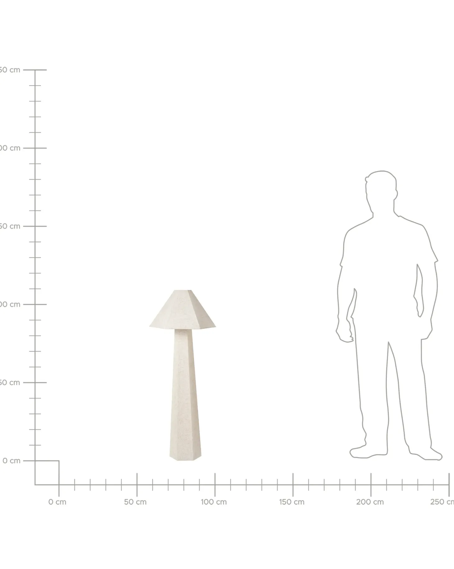 Lampa podłogowa DEMBI Len syntetyczny Jasnobeżowy
