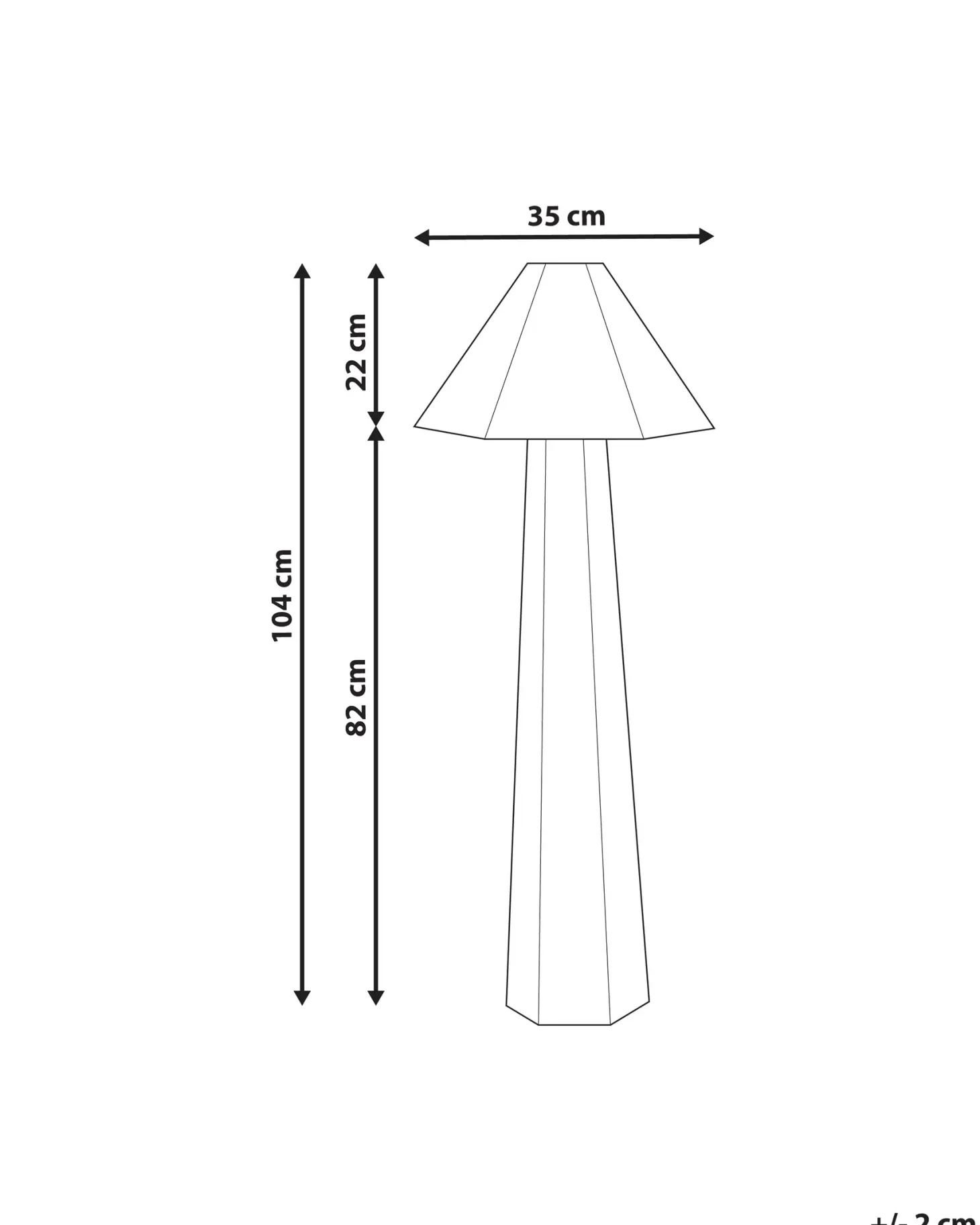 Lampa podłogowa DEMBI Len syntetyczny Jasnobeżowy