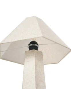Lampa podłogowa DEMBI Len syntetyczny Jasnobeżowy