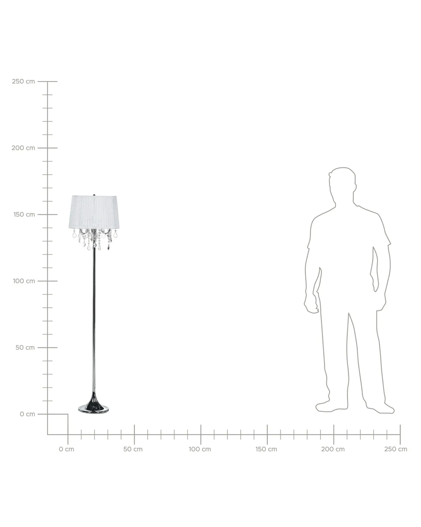 Lampa podłogowa EVANS Metal Biały